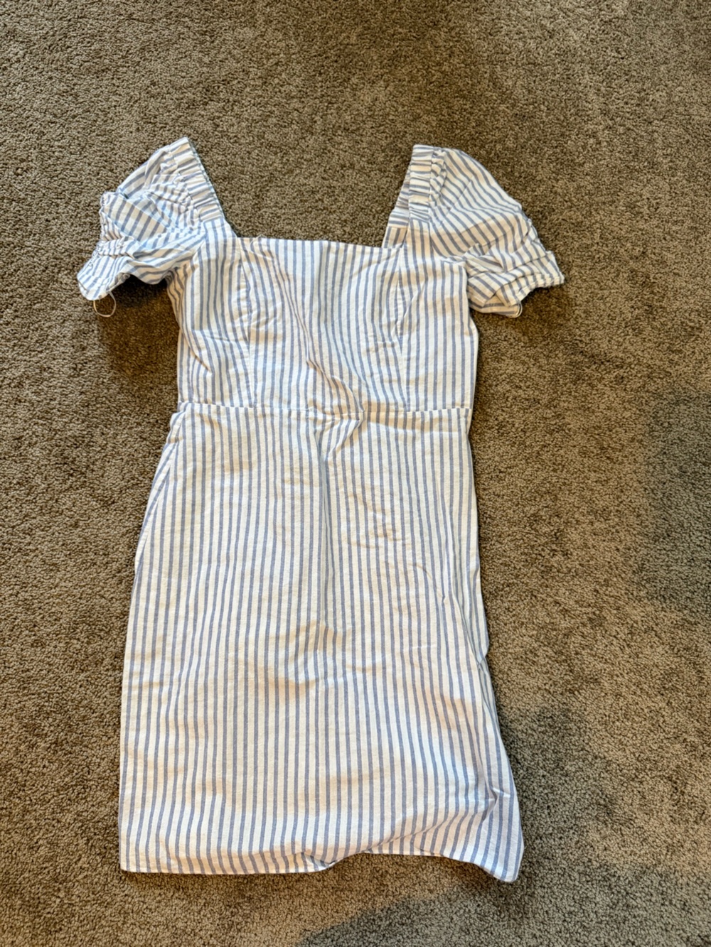 Rebecca Minkoff Light Blue and White Striped Kids One-Piece